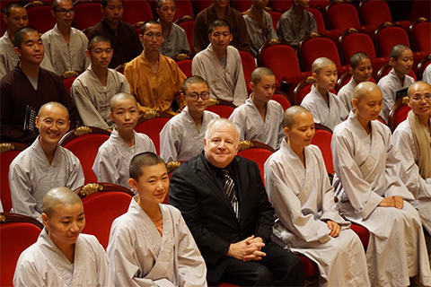 Buddhist monks attending our concert in Changsha